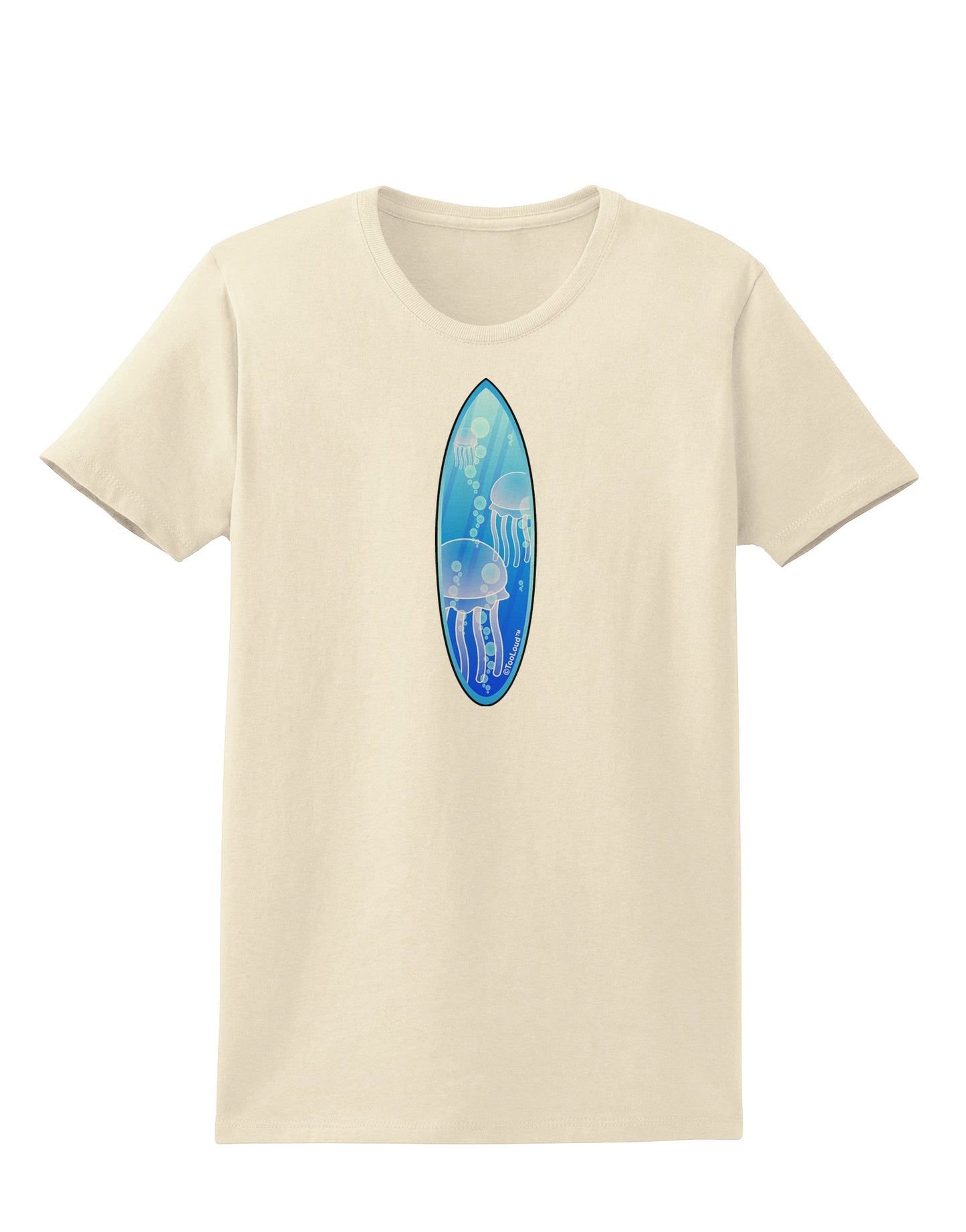 Jellyfish Surfboard Womens T-Shirt by TooLoud-Womens T-Shirt-TooLoud-Natural-X-Small-Davson Sales