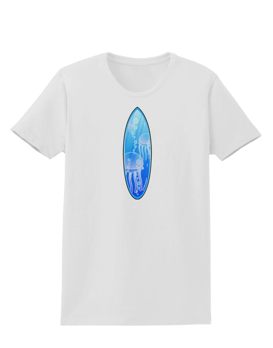 Jellyfish Surfboard Womens T-Shirt by TooLoud-Womens T-Shirt-TooLoud-White-X-Small-Davson Sales