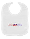 JesUSAves - Jesus Saves USA Design Baby Bib by TooLoud