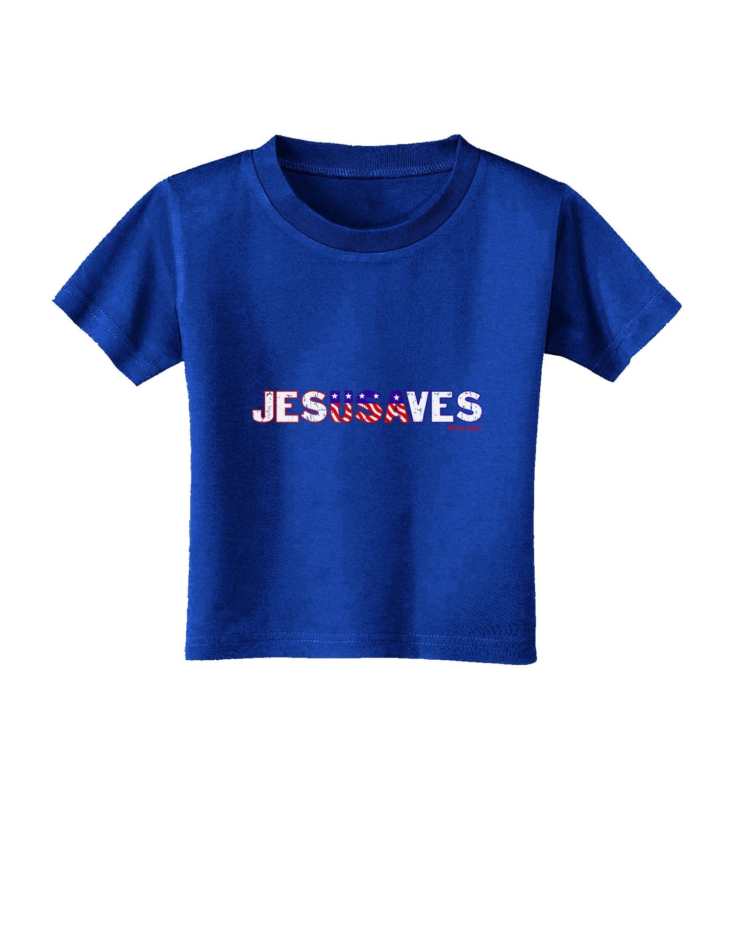 JesUSAves - Jesus Saves USA Design Toddler T-Shirt Dark by TooLoud-Toddler T-Shirt-TooLoud-Royal-Blue-2T-Davson Sales