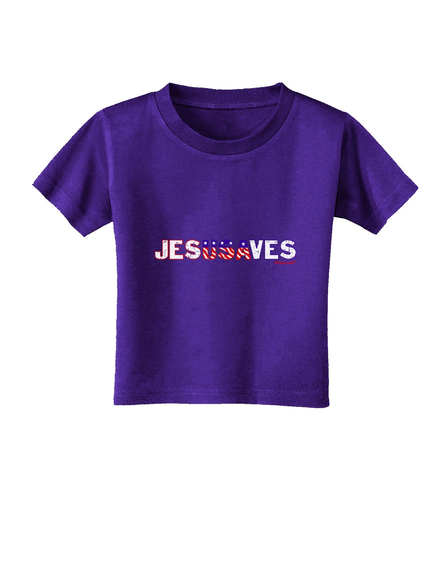 JesUSAves - Jesus Saves USA Design Toddler T-Shirt Dark by TooLoud-Toddler T-Shirt-TooLoud-Purple-2T-Davson Sales
