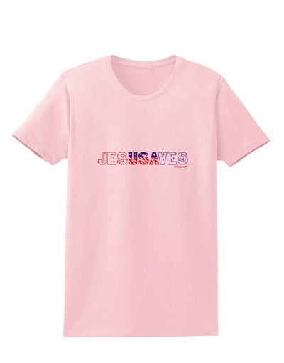 JesUSAves - Jesus Saves USA Design Womens T-Shirt by TooLoud-Womens T-Shirt-TooLoud-PalePink-X-Small-Davson Sales