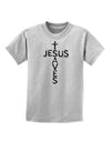 Jesus Saves - Cross Shape Design Childrens T-Shirt by TooLoud-Childrens T-Shirt-TooLoud-AshGray-X-Small-Davson Sales