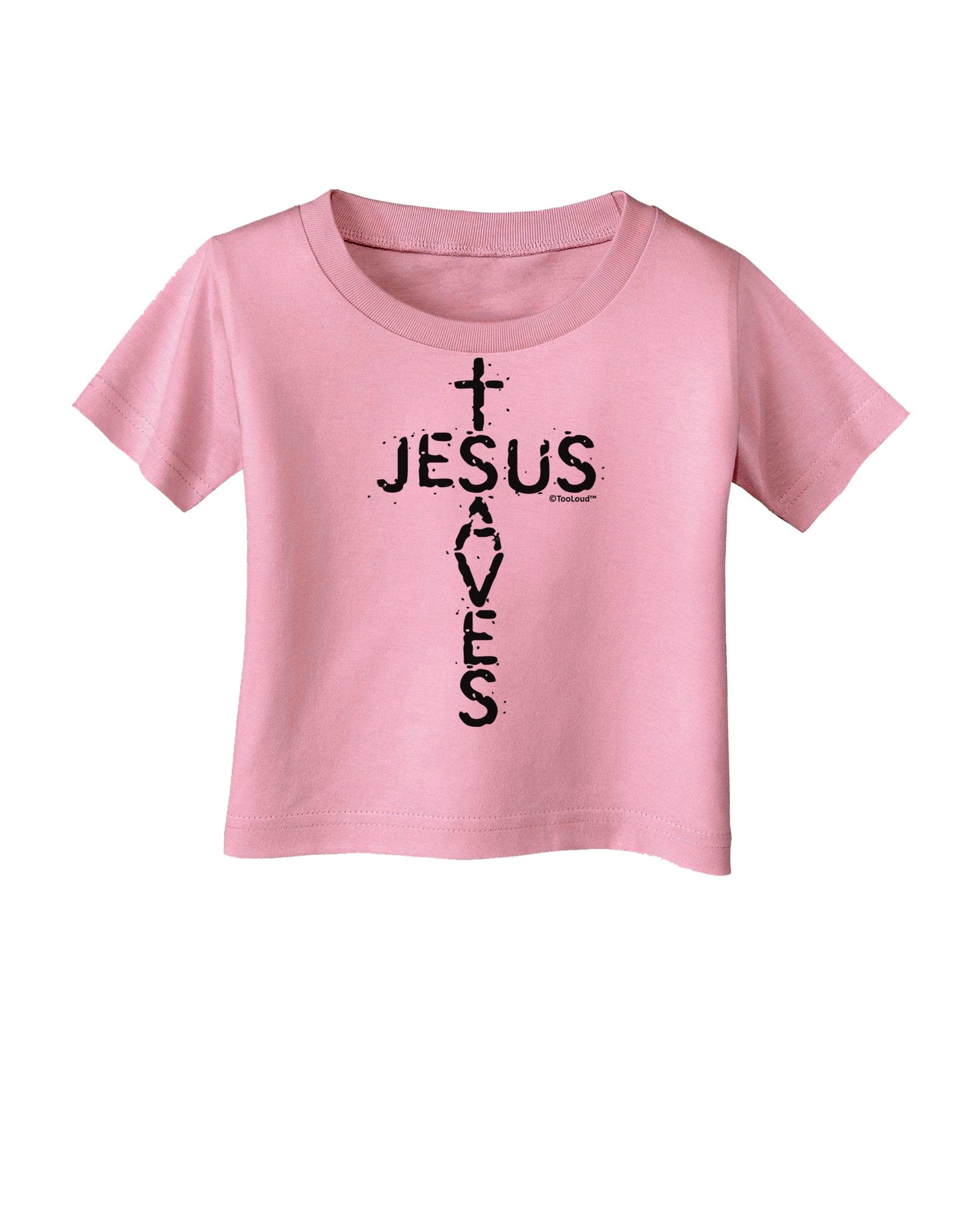 Jesus Saves - Cross Shape Design Infant T-Shirt by TooLoud-Infant T-Shirt-TooLoud-Candy-Pink-06-Months-Davson Sales