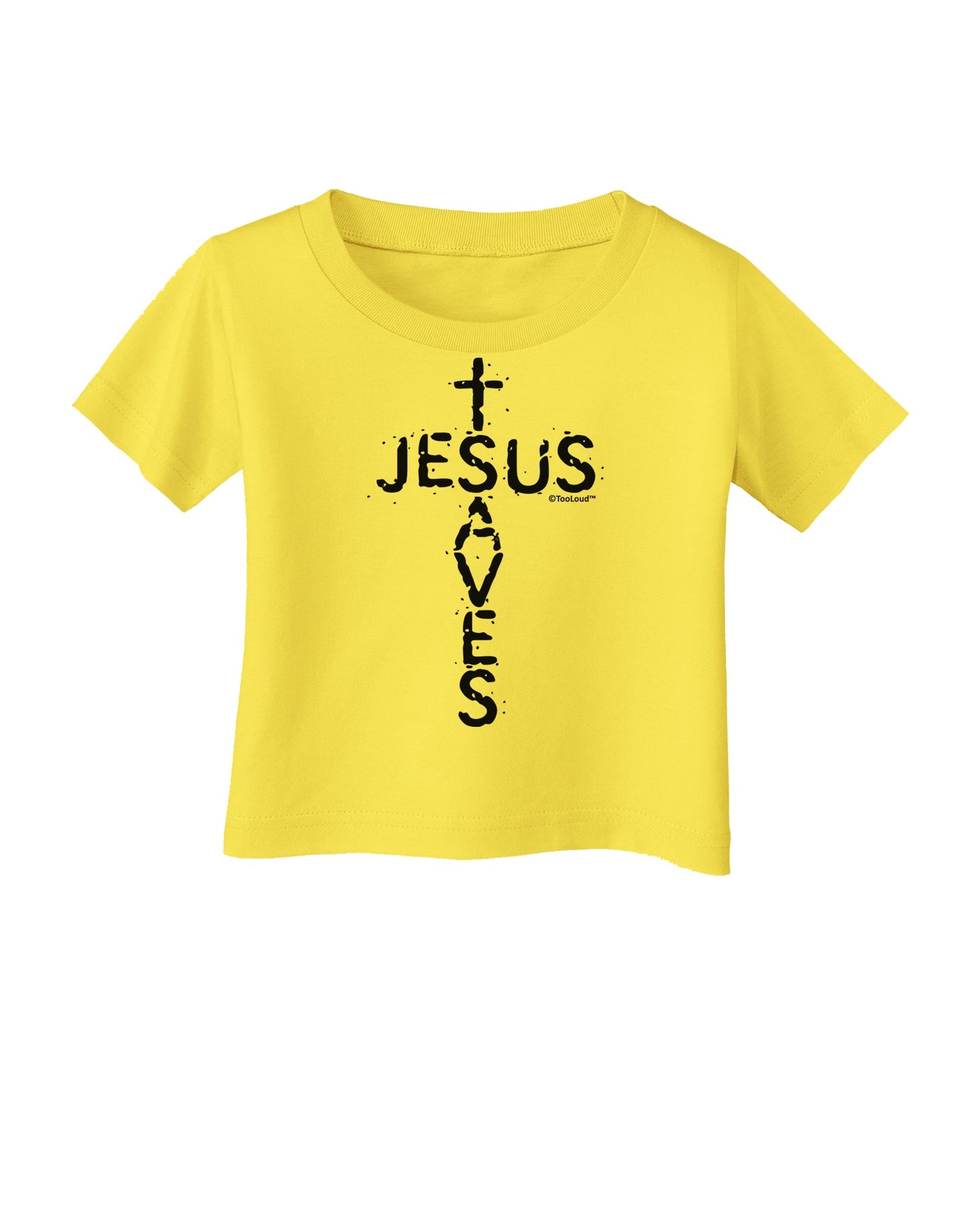 Jesus Saves - Cross Shape Design Infant T-Shirt by TooLoud-Infant T-Shirt-TooLoud-Yellow-06-Months-Davson Sales