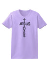 Jesus Saves - Cross Shape Design Womens T-Shirt by TooLoud-Womens T-Shirt-TooLoud-Lavender-X-Small-Davson Sales