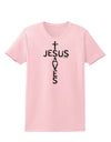 Jesus Saves - Cross Shape Design Womens T-Shirt by TooLoud-Womens T-Shirt-TooLoud-PalePink-X-Small-Davson Sales