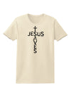 Jesus Saves - Cross Shape Design Womens T-Shirt by TooLoud-Womens T-Shirt-TooLoud-Natural-X-Small-Davson Sales