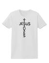 Jesus Saves - Cross Shape Design Womens T-Shirt by TooLoud-Womens T-Shirt-TooLoud-White-X-Small-Davson Sales