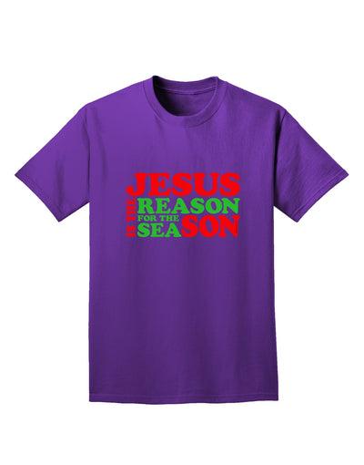 Jesus is the Reason for the Season Christmas Adult Dark T-Shirt-Mens T-Shirt-TooLoud-Purple-Small-Davson Sales