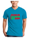 Jesus is the Reason for the Season Christmas Adult Dark V-Neck T-Shirt-TooLoud-Turquoise-Small-Davson Sales