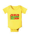 Jesus is the Reason for the Season Christmas Baby Romper Bodysuit-Baby Romper-TooLoud-Yellow-06-Months-Davson Sales