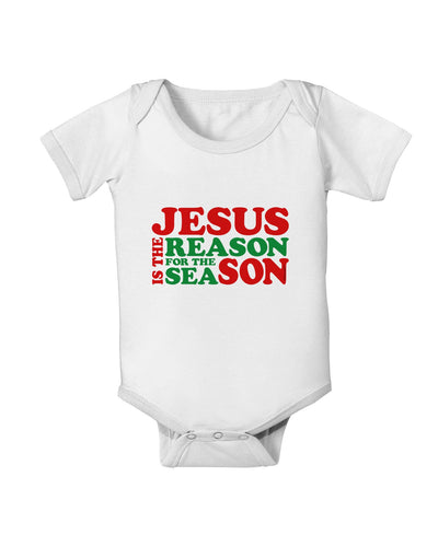 Jesus is the Reason for the Season Christmas Baby Romper Bodysuit-Baby Romper-TooLoud-White-06-Months-Davson Sales