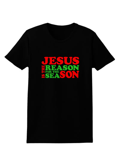 Jesus is the Reason for the Season Christmas Womens Dark T-Shirt-TooLoud-Black-X-Small-Davson Sales