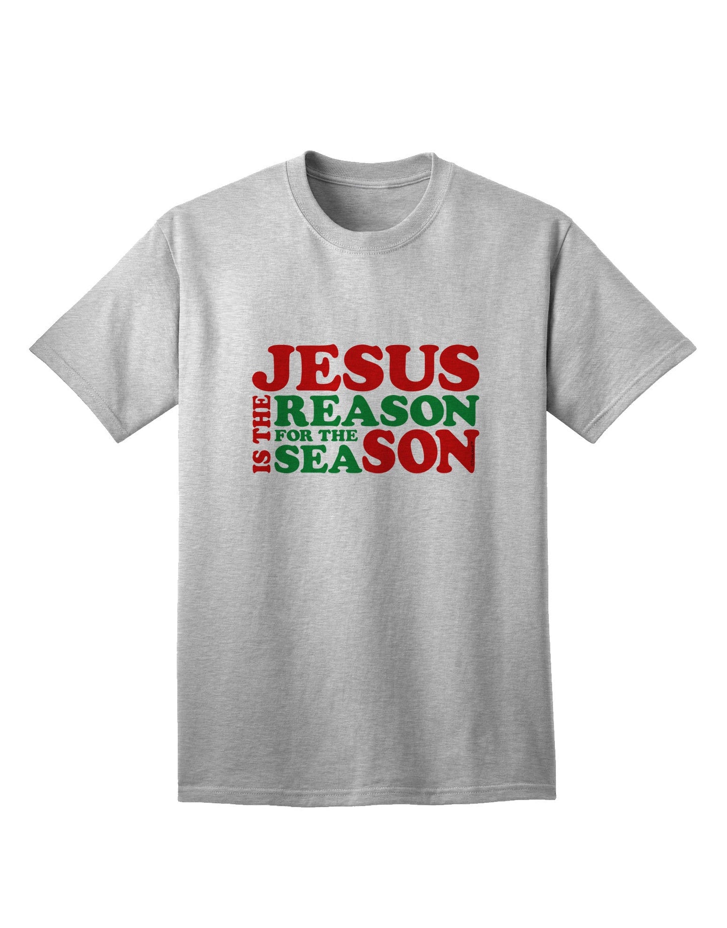 Jesus is the Reason for the Season - Premium Christmas Adult T-Shirt for Faithful Celebrations-Mens T-shirts-TooLoud-AshGray-Small-Davson Sales