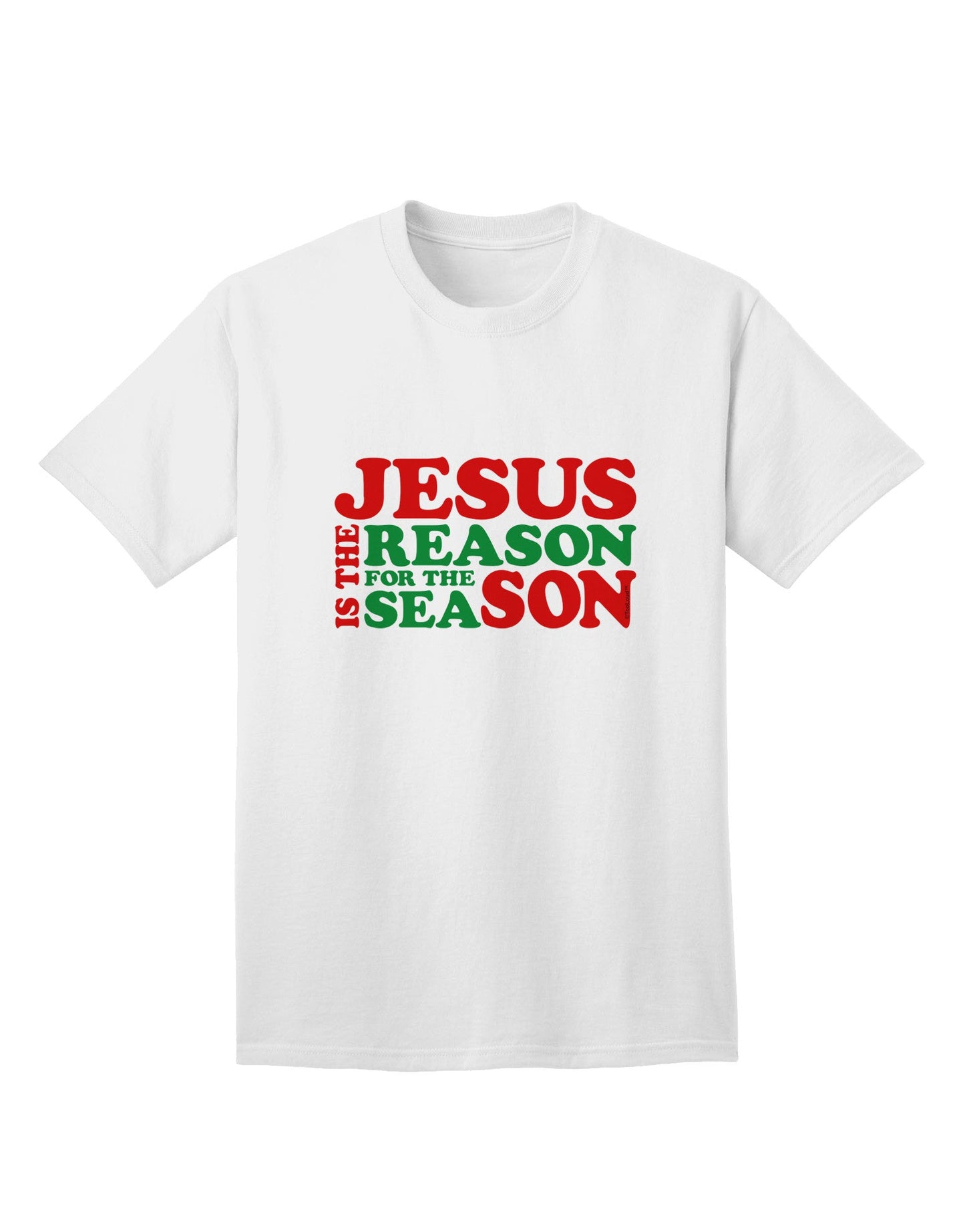 Jesus is the Reason for the Season - Premium Christmas Adult T-Shirt for Faithful Celebrations-Mens T-shirts-TooLoud-White-Small-Davson Sales