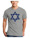 Jewish Star of David Adult V-Neck T-shirt by TooLoud-Mens V-Neck T-Shirt-TooLoud-HeatherGray-Small-Davson Sales