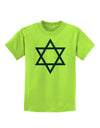 Jewish Star of David Childrens T-Shirt by TooLoud-Childrens T-Shirt-TooLoud-Lime-Green-X-Small-Davson Sales