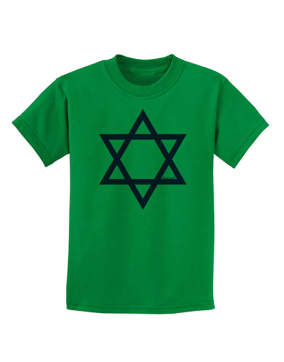 Jewish Star of David Childrens T-Shirt by TooLoud-Childrens T-Shirt-TooLoud-Kelly-Green-X-Small-Davson Sales