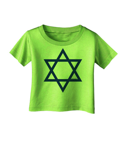 Jewish Star of David Infant T-Shirt by TooLoud-Infant T-Shirt-TooLoud-Lime-Green-06-Months-Davson Sales