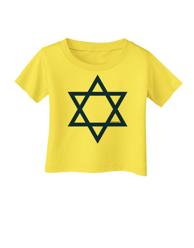 Jewish Star of David Infant T-Shirt by TooLoud-Infant T-Shirt-TooLoud-Yellow-06-Months-Davson Sales