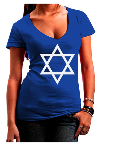 Jewish Star of David Womens V-Neck Dark T-Shirt by TooLoud-Womens V-Neck T-Shirts-TooLoud-Royal-Blue-Juniors Fitted Small-Davson Sales