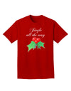 Jingle All the Way - holly Adult Dark T-Shirt-Mens T-Shirt-TooLoud-Red-Small-Davson Sales