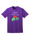 Jingle All the Way - holly Adult Dark T-Shirt-Mens T-Shirt-TooLoud-Purple-Small-Davson Sales