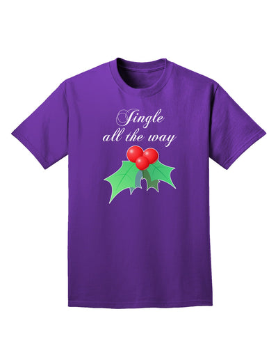 Jingle All the Way - holly Adult Dark T-Shirt-Mens T-Shirt-TooLoud-Purple-Small-Davson Sales