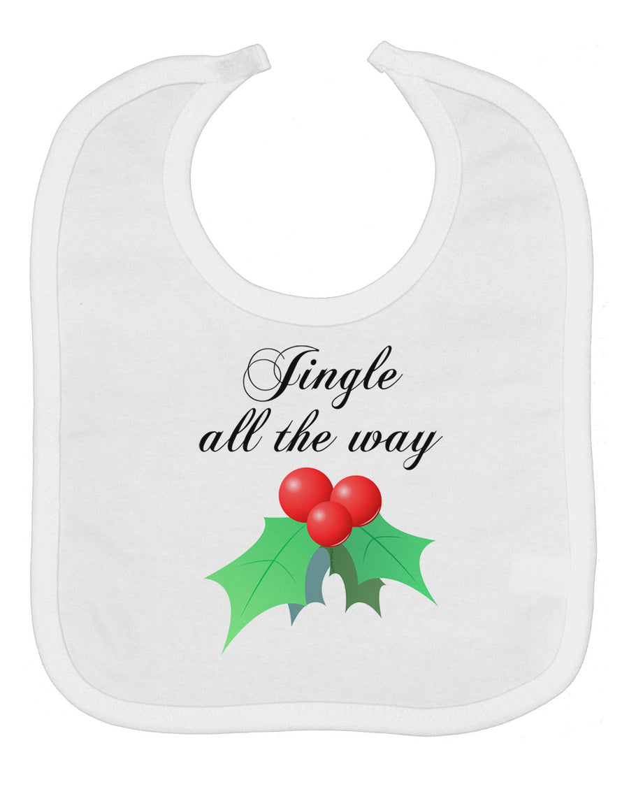 Jingle All the Way - holly Baby Bib