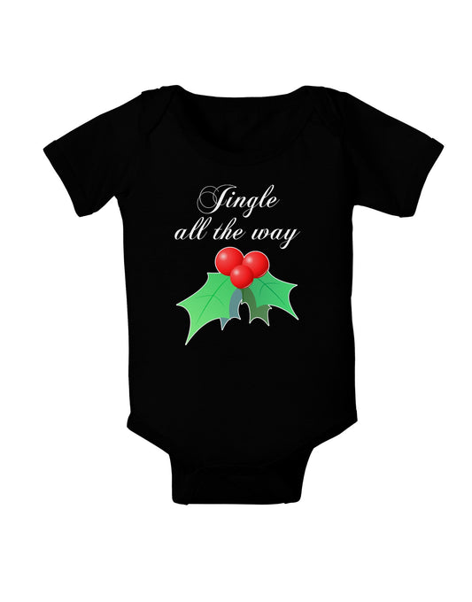 Jingle All the Way - holly Baby Romper Bodysuit Dark-Baby Romper-TooLoud-Black-06-Months-Davson Sales