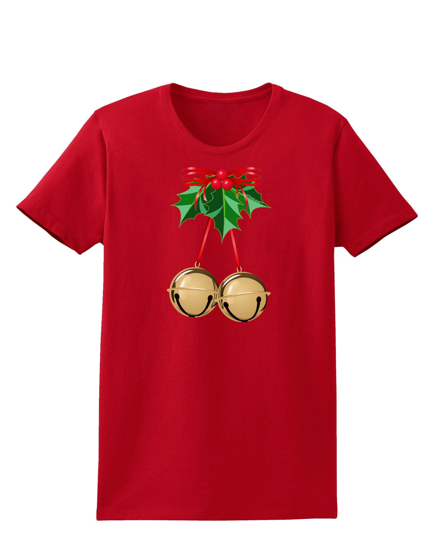 Jingle Balls Womens Dark T-Shirt-TooLoud-Red-X-Small-Davson Sales