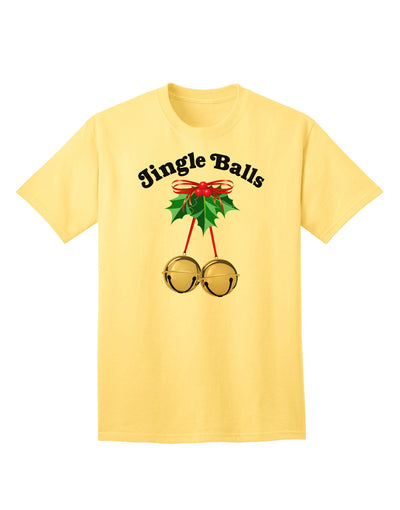 Jingle Balls with Text: Premium Adult T-Shirt Collection-Mens T-shirts-TooLoud-Yellow-Small-Davson Sales