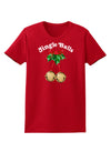 Jingle Balls with Text Womens Dark T-Shirt-TooLoud-Red-X-Small-Davson Sales