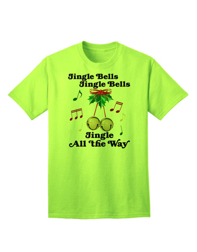 Jingle Bells All the Way: Premium Adult T-Shirt Collection-Mens T-shirts-TooLoud-Neon-Green-Small-Davson Sales