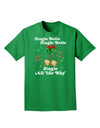 Jingle Bells All the way Adult Dark T-Shirt-Mens T-Shirt-TooLoud-Kelly-Green-Small-Davson Sales