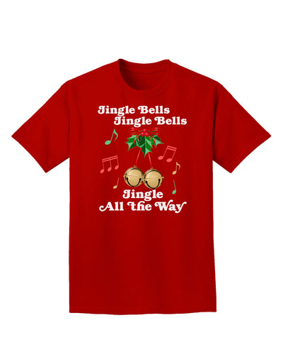 Jingle Bells All the way Adult Dark T-Shirt-Mens T-Shirt-TooLoud-Red-Small-Davson Sales