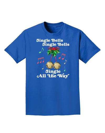 Jingle Bells All the way Adult Dark T-Shirt-Mens T-Shirt-TooLoud-Royal-Blue-Small-Davson Sales