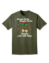 Jingle Bells All the way Adult Dark T-Shirt-Mens T-Shirt-TooLoud-Military-Green-Small-Davson Sales