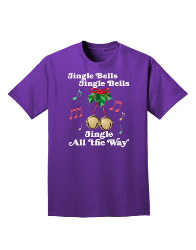 Jingle Bells All the way Adult Dark T-Shirt-Mens T-Shirt-TooLoud-Purple-Small-Davson Sales