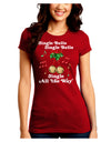 Jingle Bells All the way Juniors Crew Dark T-Shirt-T-Shirts Juniors Tops-TooLoud-Red-Juniors Fitted Small-Davson Sales