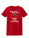 Jingle Bells All the way Womens Dark T-Shirt-TooLoud-Red-X-Small-Davson Sales