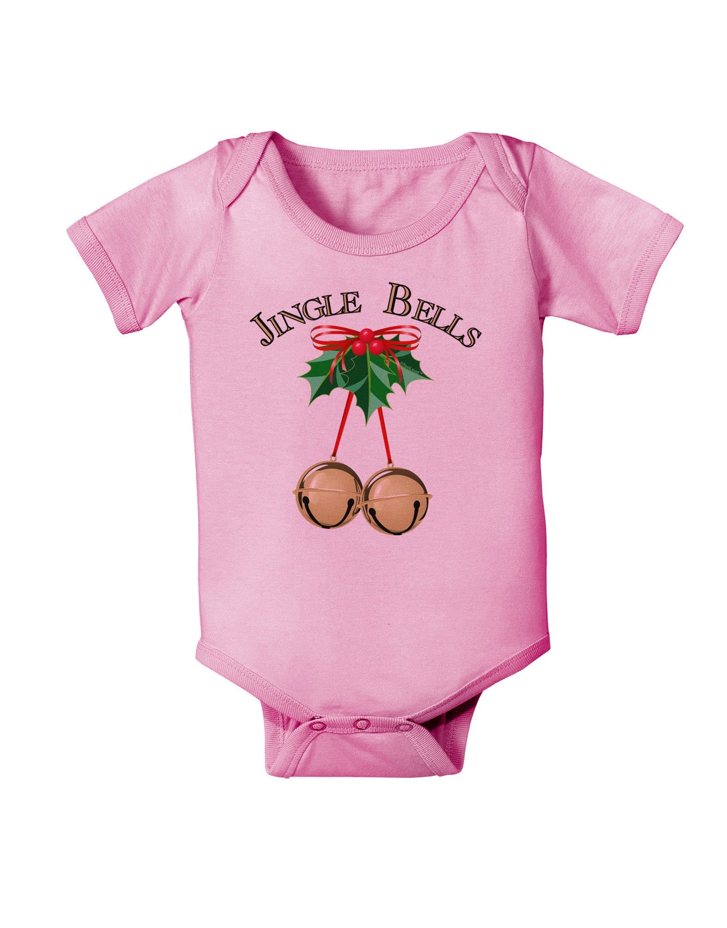 Jingle Bells Baby Romper Bodysuit by-Baby Romper-TooLoud-Pink-06-Months-Davson Sales
