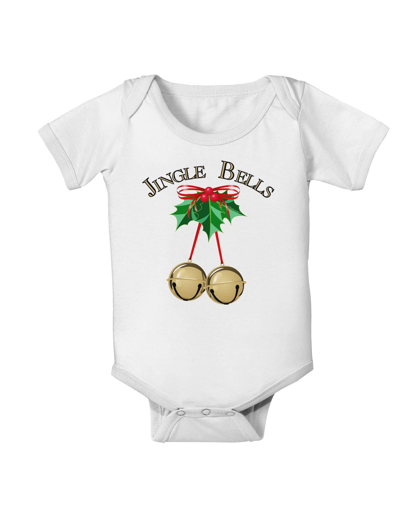 Jingle Bells Baby Romper Bodysuit by-Baby Romper-TooLoud-White-06-Months-Davson Sales