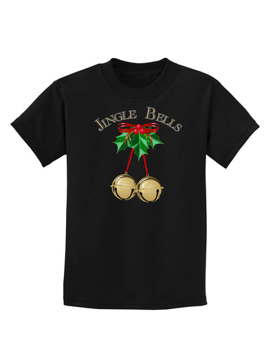 Jingle Bells Childrens Dark T-Shirt-Childrens T-Shirt-TooLoud-Black-X-Small-Davson Sales