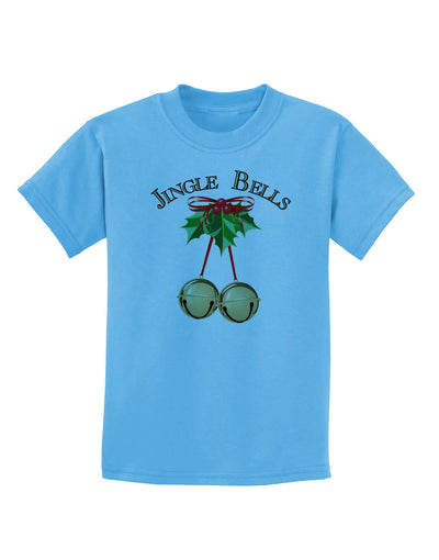 Jingle Bells Childrens T-Shirt-Childrens T-Shirt-TooLoud-Aquatic-Blue-X-Small-Davson Sales