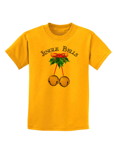 Jingle Bells Childrens T-Shirt-Childrens T-Shirt-TooLoud-Gold-X-Small-Davson Sales