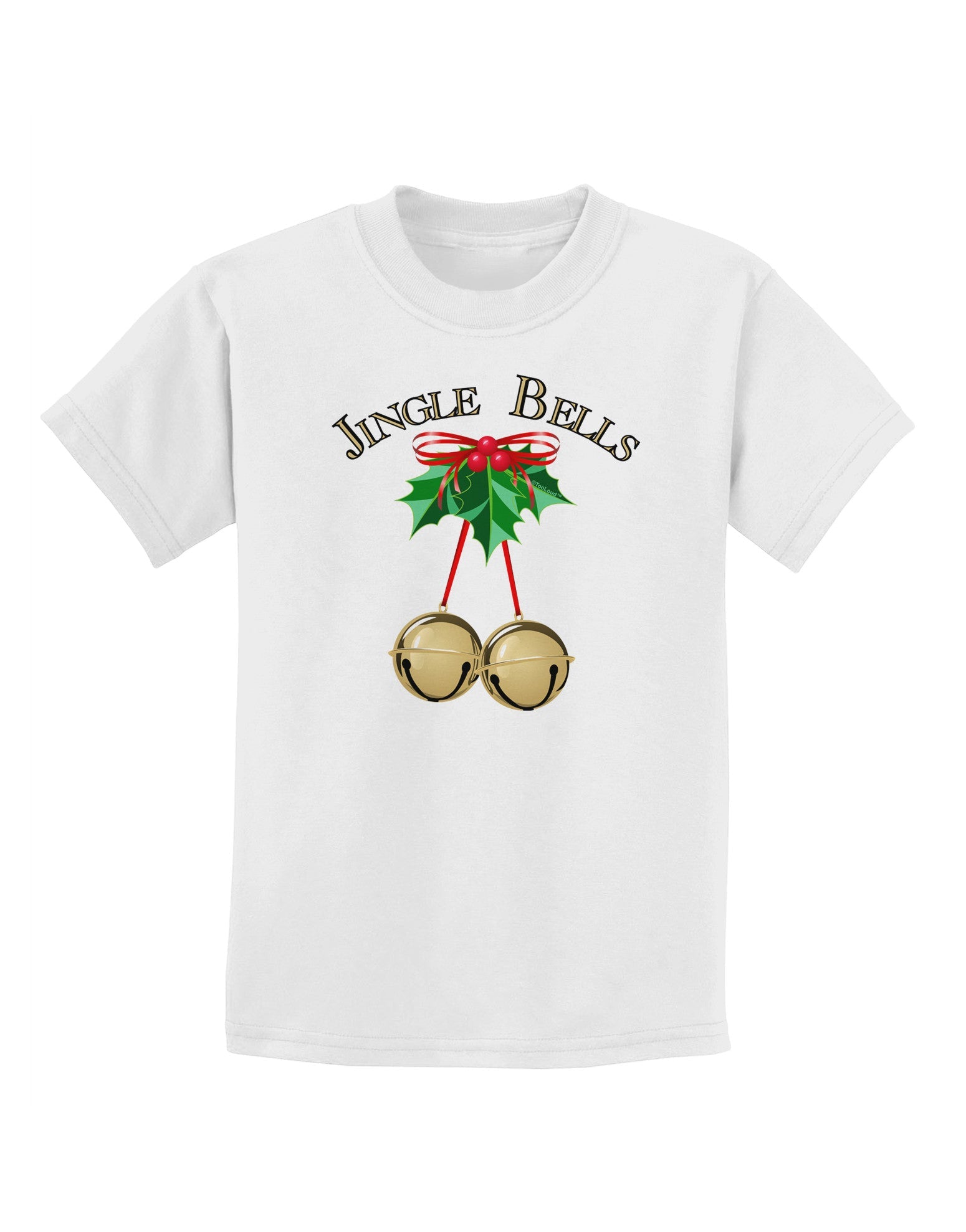 Jingle Bells Childrens T-Shirt-Childrens T-Shirt-TooLoud-White-X-Small-Davson Sales