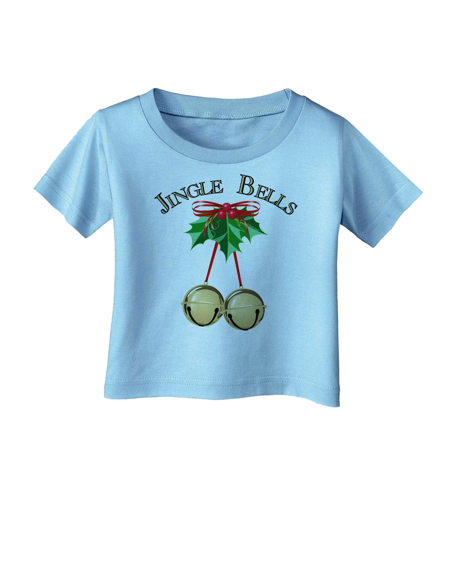 Jingle Bells Infant T-Shirt-Infant T-Shirt-TooLoud-Aquatic-Blue-06-Months-Davson Sales