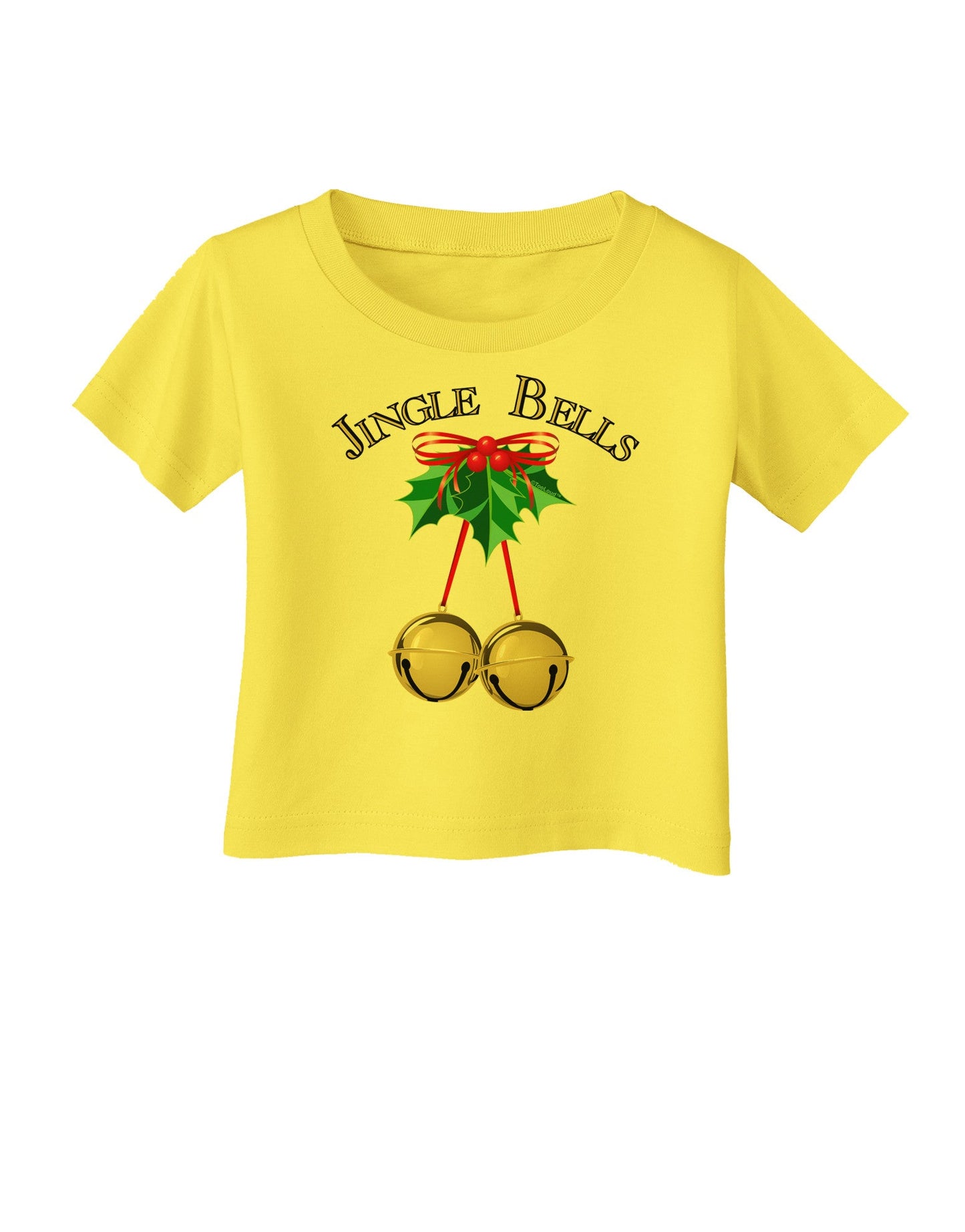 Jingle Bells Infant T-Shirt-Infant T-Shirt-TooLoud-Yellow-06-Months-Davson Sales